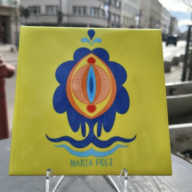 Kafelek ceramiczny z grafiką KASZUBKA