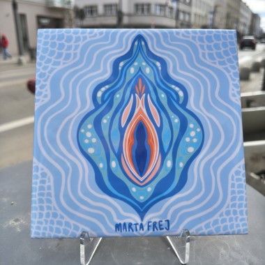 Kafelek ceramiczny z grafiką DZIURKA