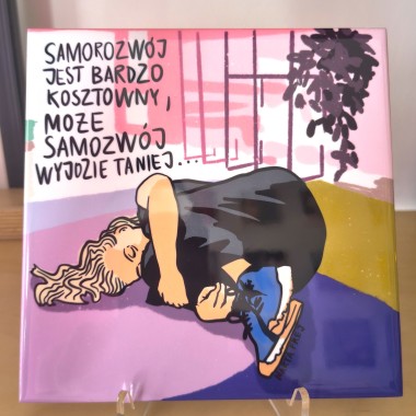 Kafelek ceramiczny z grafiką SAMOROZWÓJ