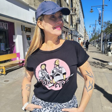 PRZEDSPRZEDAŻ - Koszulka Bawełniana  z grafiką REBEL GIRL